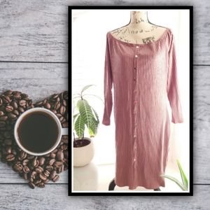 ❤️‍🔥CLEARANCE❤️‍🔥 LU NYC Off Shoulder Ribbed Dress #LU-NYC-B